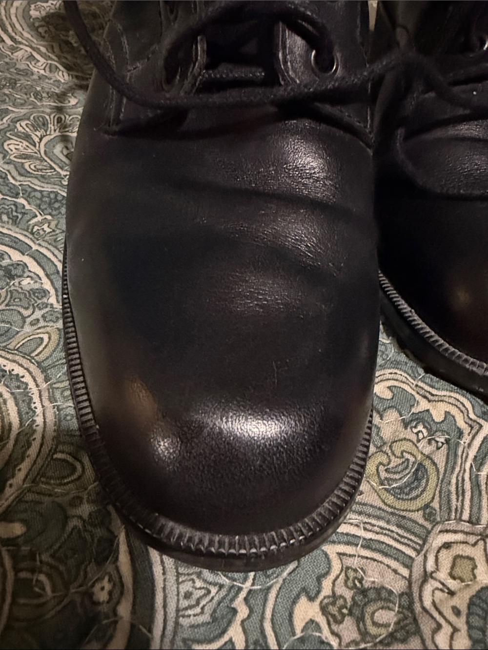 Vintage - LEATHER LACE UP BOOTS - Bandolino - original black laces - SZ 8M - Picture 13 of 13